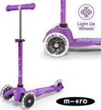 Micro Mini Led Deluxe Light Up Scooter Purple 2-5 Years Tilt And Lean Toddler Childrens 3 Wheel