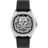 Philipp Plein Mens Highconic Silver Watch With Black Strap