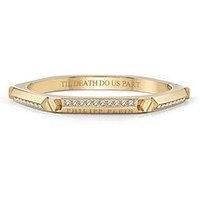 Philipp Plein Ladies Bracelet Bangle Stainless Steel IP Gold The Plein Cuff