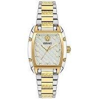 Versace Dominus Lady Quartz Watch, PVD Gold, Silver, 44,8mm x 36mm, VE8K00424