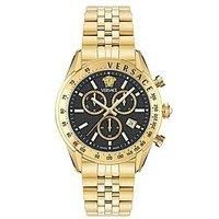 Versace Chrono Master Quartz Watch, PVD Gold, Black, 44 mm, VE8R00624