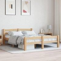Bed Frame Solid Pinewood 140x200 cm