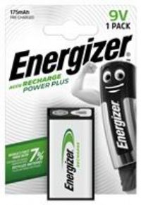 Energizer Power Plus 9V PP3 6HR61 175mAh Rechargeable Battery | 1 Pack Long EXP