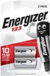 Energizer 123 Lithium Photo Batteries, Pack of 2