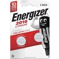 2 X Energizer CR2016 3V Lithium Coin Cell Batteries LONGEST EXPIRY - Pack of 2