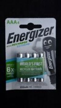 Energizer ACCU Recharge Extreme 800 mAh Rechargable AAA Battery x4 Pack