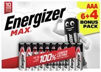 Energizer Max AAA Batteries  6 + 4 Free