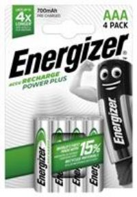 ENERGIZER AAA 700mAh POWER PLUS RECHARGEABLE BATTERIES PRE-CHARGED