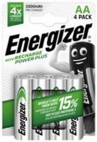 NEW Energizer AA Rechargeable Batteries, Power Plus, PreCharged NiMH 2000mAh