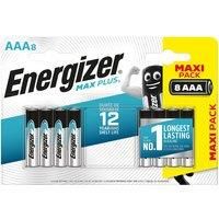 Energizer E301322500 Max Plus Micro AAA Batteries Pack of 8 Chrome