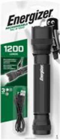 ENERGIZER RECHARGEABLE TAC-R 1200 TORCH 1200 LUMENS Flashlight 3 Modes