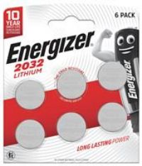 NEW ENERGIZER CR2032 2032 DL2032 3V Lithium Coin Cell Batteries - 6pack Long ex