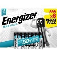 Energizer E301322500 Max Plus Micro AAA Batteries Pack of 8 Chrome
