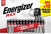 Energizer Max Aaa Batteries, Alkaline, 12 Pack