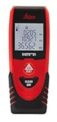 Leica Disto D1 Laser Distance Meter-40 Metre Range (843418), 3 V, Red/Black