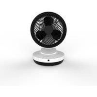 Stylies 3D Electric Fan Heater Gemma with 3 Speed Levels, Hot and Cool Table Fan with Remote Control, Ventilation and Heating in One Unit, White and Black, COP001275