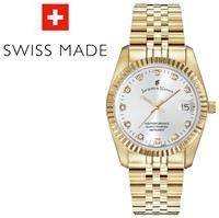 Jacques Du Manoir Ladies Inspiration Gold Plated Stainless Steel Bracelet Watch