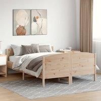 Berkfield Home Bed Frame without Mattress 140x190 cm Solid Wood Pine in Brown