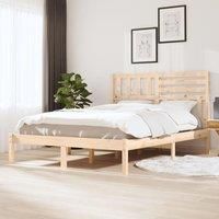 Bed Frame 120x190 cm Small Double Solid Wood Pine
