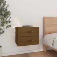 Wall-mounted Bedside Cabinet Honey Brown 50x36x40 cm