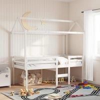 Berkfield Home High Sleeper Bed without Mattress White 90x200 cm Solid Wood Pine