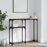 Console Table Smoked Oak 90x22.5x75 cm Engineered Wood