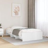 Berkfield Home Bed Frame without Mattress White 75x190 cm Small Single Engineered Wood