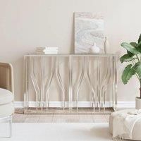 Console Table 110x30x70 cm Stainless Steel and Glass