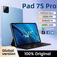 2025 Original Pad 7S Pro Tablet PC Android 14 Tablets 10.1inch Snapdragon 8 gen3 5G Dual SIM Tab 22GB+2TB 20000mAh WiFi Google