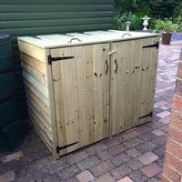 Churnet Valley Garden Furniture Churnet Valley Deluxe Double Bin Store