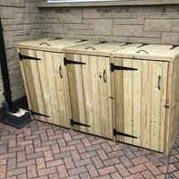 Churnet Valley Garden Furniture Churnet Valley Deluxe Triple Bin Store
