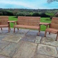 Churnet Valley Garden Furniture Churnet Valley 5 Seat Set with Angled Tray