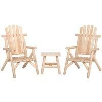 3 Piece Garden Lounge Set Solid Wood Spruce