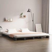 Pallet Bed Grey 120x190 cm Small Double Wood Pine