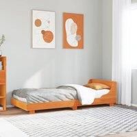 Berkfield Home Bed Frame without Mattress Wax Brown 90x200 cm Solid Wood Pine