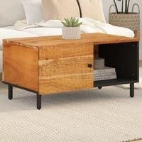 Berkfield Home Coffee Table 80x50x40 cm Solid Wood Acacia in Brown | Size: 80 x 50 x 40 cm
