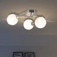 Berkfield Home Ceiling Lamp for 3 G9 Bulbs 120 W in White