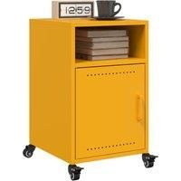 Berkfield Home Bedside Cabinets 2 pcs Mustard Yellow 36x39x59 cm Steel | Size: 36 x 39 x 59 cm