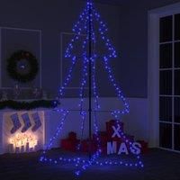 Berkfield Home Christmas Cone Tree 240 LEDs Indoor & Outdoor 118x180 cm in Blue