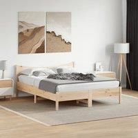 Berkfield Home Bed Frame without Mattress 160x200 cm Solid Wood Pine in Brown