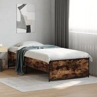 Berkfield Home Bed Frame without Mattress Smoked Oak 90x200 cm in Brown