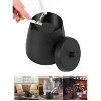 Ashtrays for Cigarettes Outdoor Ashtray with Lid for Outside, Stainless Steel Ash Trays with Covers for Patio, Iron Windproof St