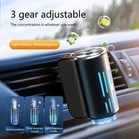 Smart 3-Mode Car Air Freshener, Car Aroma Diffuser - Vent Clip Nano Mist Humidifier with Mood Light, Essential Oils for Odor Rem