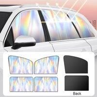 Car Sunshade UV Protection Curtain, Car Trunk Organizer Backseat Storage Bag High Capacity Multi-use Oxford Car Seat Back Organi