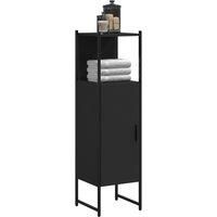 Bathroom Cabinet Black 33x33x120.5 cm Engineered Wood