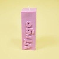 Virgo Zodiac Block Pillar Candle