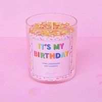 Pink Lemonade It's My Birthday Sprinkle Candle