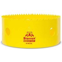 Starrett HSS Bi-Metal Hole Saw - FCH0412 Fast Cut Extra Cobalt Hole Saw - For Stainless Mild Sheet Wood Plastic Various Materials - 114mm