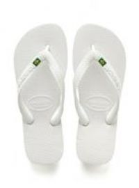 Havaianas Unisex Flip Flops, White, 3/4 UK