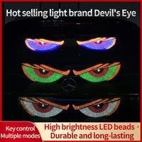 2pcs USB Dynamic Big Devil Eyes Light for Cars Truck Eyes RGB Window Screen LED Sign Animation LED